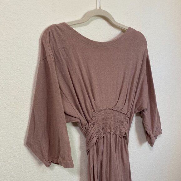 Free People Beach Garcia Midi Dress Low Scoop Back Pink Size Small Mauve… - Picture 5 of 11